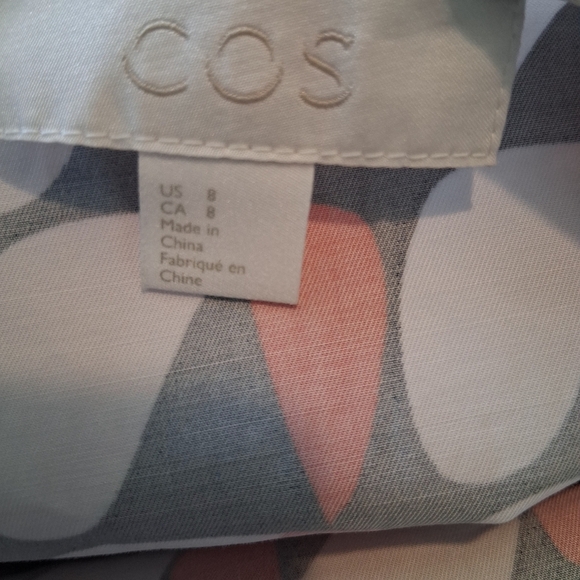 COS Oversized Printed Shift Dress With Pockets Size 8 NWOT - Picture 5 of 9